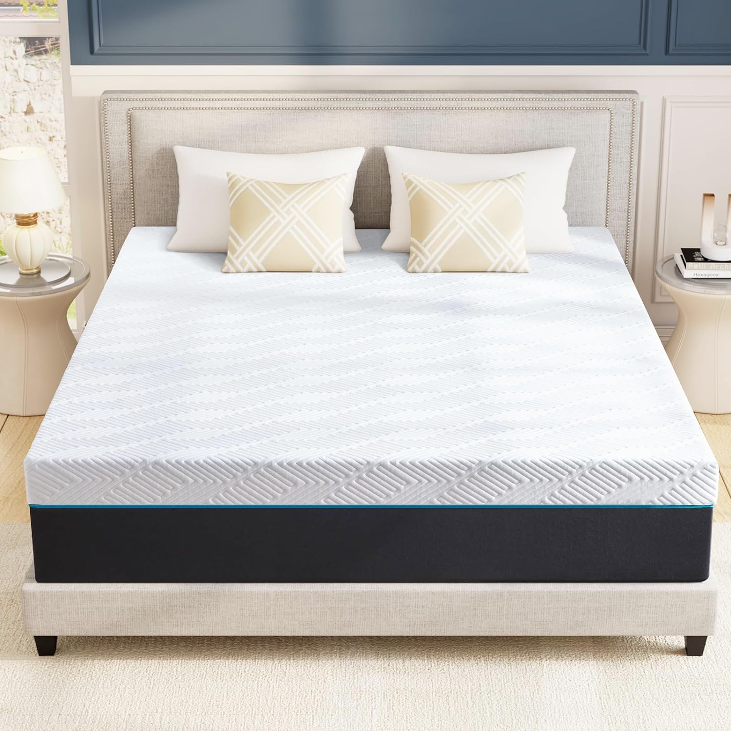 Twolike Firm Queen Size Mattress,12-Inch Queen Foam Mattress in Box,Edges Support for Sleep Supportive,60" X 80" X 12"