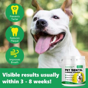 DXFFJKVG Dog Dental Powder, Dog Teeth Cleaning Powder, Dental Care for Dog Teeth Breath Freshener, Plaque & Bad Breath Off Powder Dog for Small, Medium and Large Dog, 30g