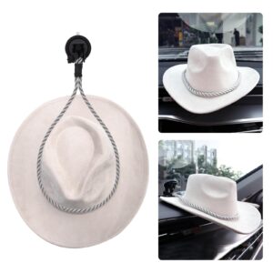 cowboy hat holder, cowboy hat mounts with suction cup, cowboy hat rack for your vehicle, cowboy hat hanger car accessories for dashboard car suv trucks home door(grey)