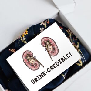 Humor Graduation Card for Medical Student Nurse, Funny Thank You Card for Nephrologist Doctor Kidney Donor, Kidneys Pun Greeting Card for Friends, Appreciation Card