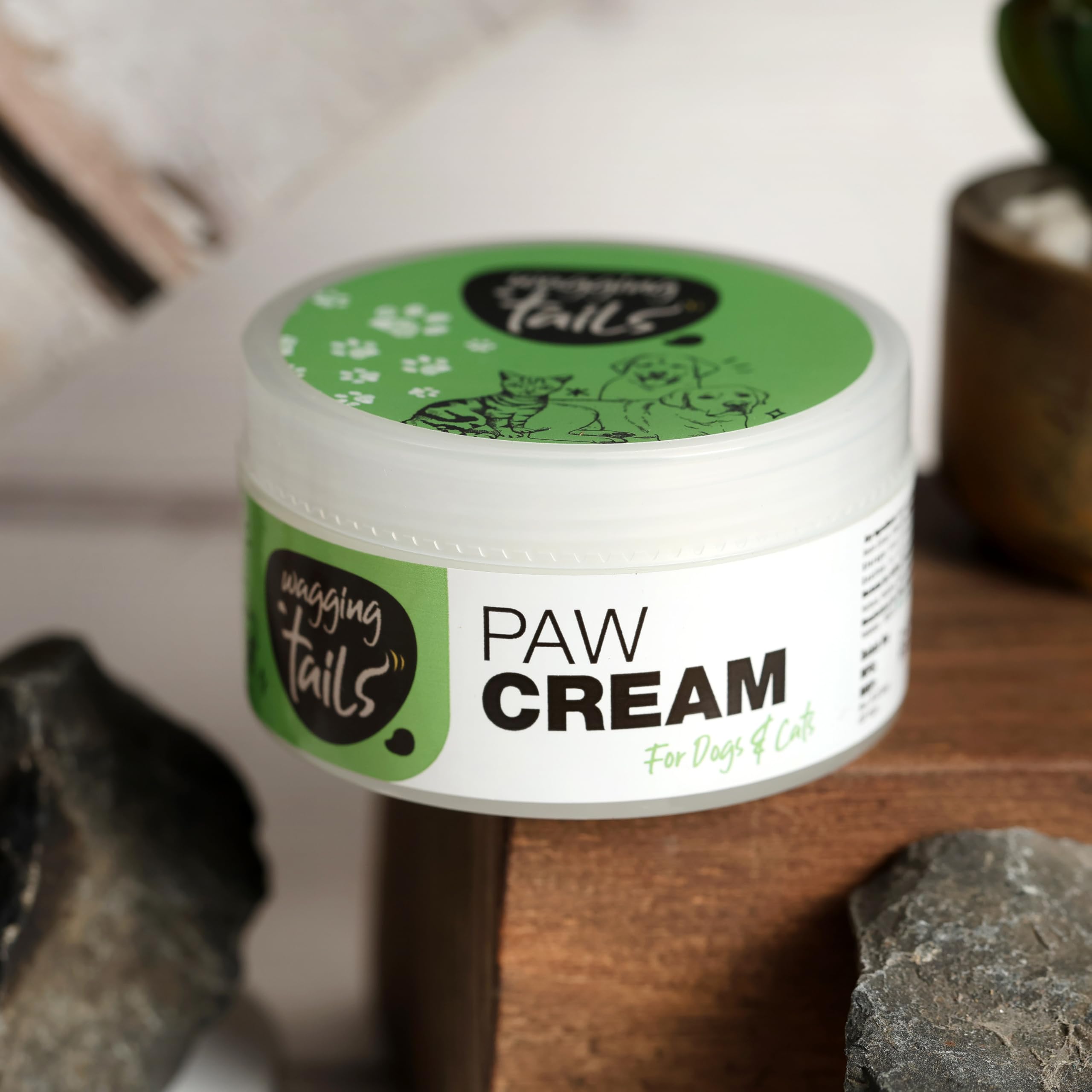 Wagging Tails Paw Cream 1.76 fl oz for Pets | Daily Use for Smoothing Damaged Skin | Heals, Repairs & Moisturizes Cracked Paw Soother Balm, Elbows & Dry, Itchy Snout of Dogs, Cats, and Puppies