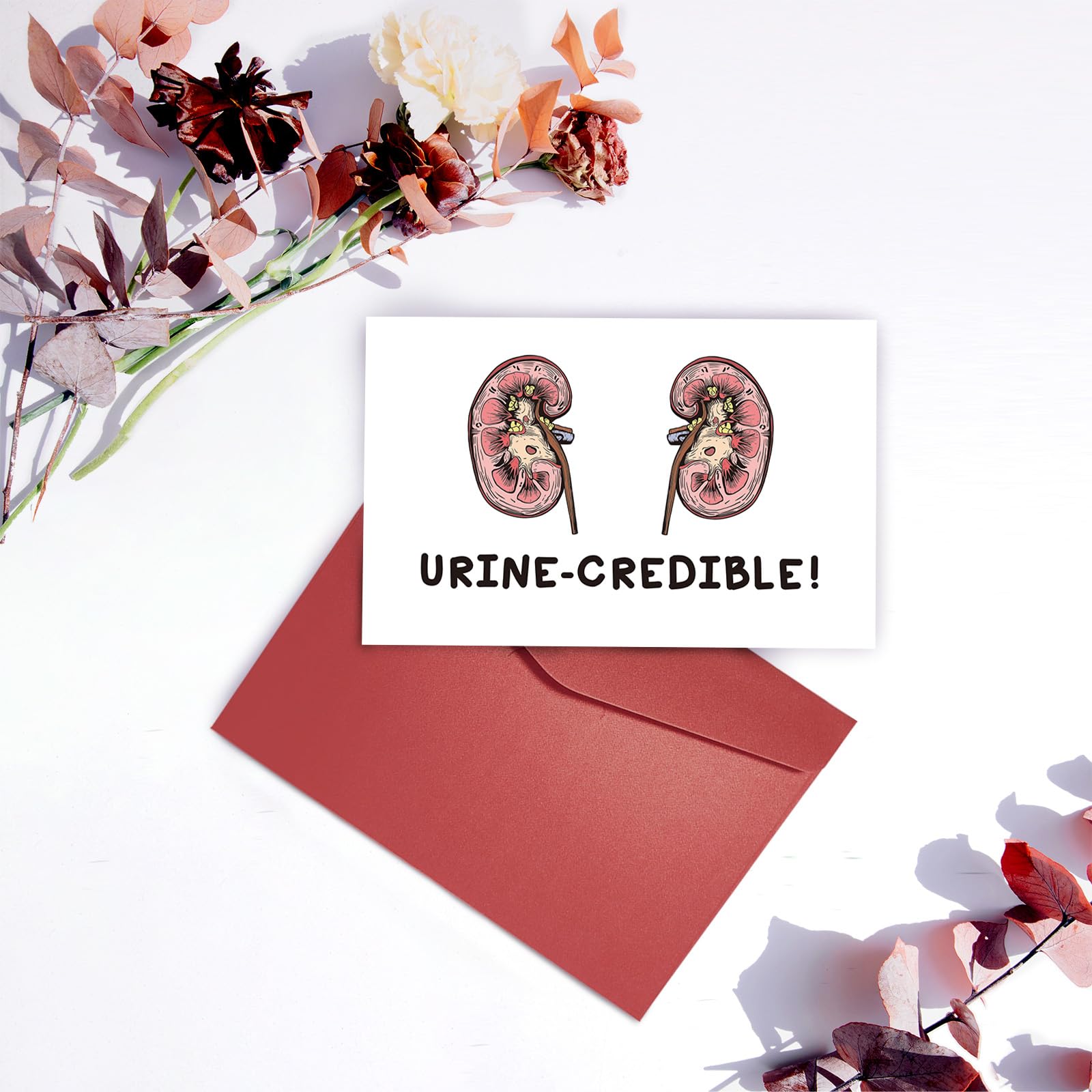 Humor Graduation Card for Medical Student Nurse, Funny Thank You Card for Nephrologist Doctor Kidney Donor, Kidneys Pun Greeting Card for Friends, Appreciation Card