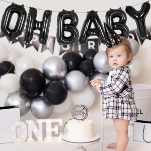 26 Pcs Black Letter Balloons,16 Inch Foil Alphabet Letter Balloons,Letter A-Z Balloons Banner Custom Phrase Balloons for Birthday Party Wedding Anniversary Decoration (Black)