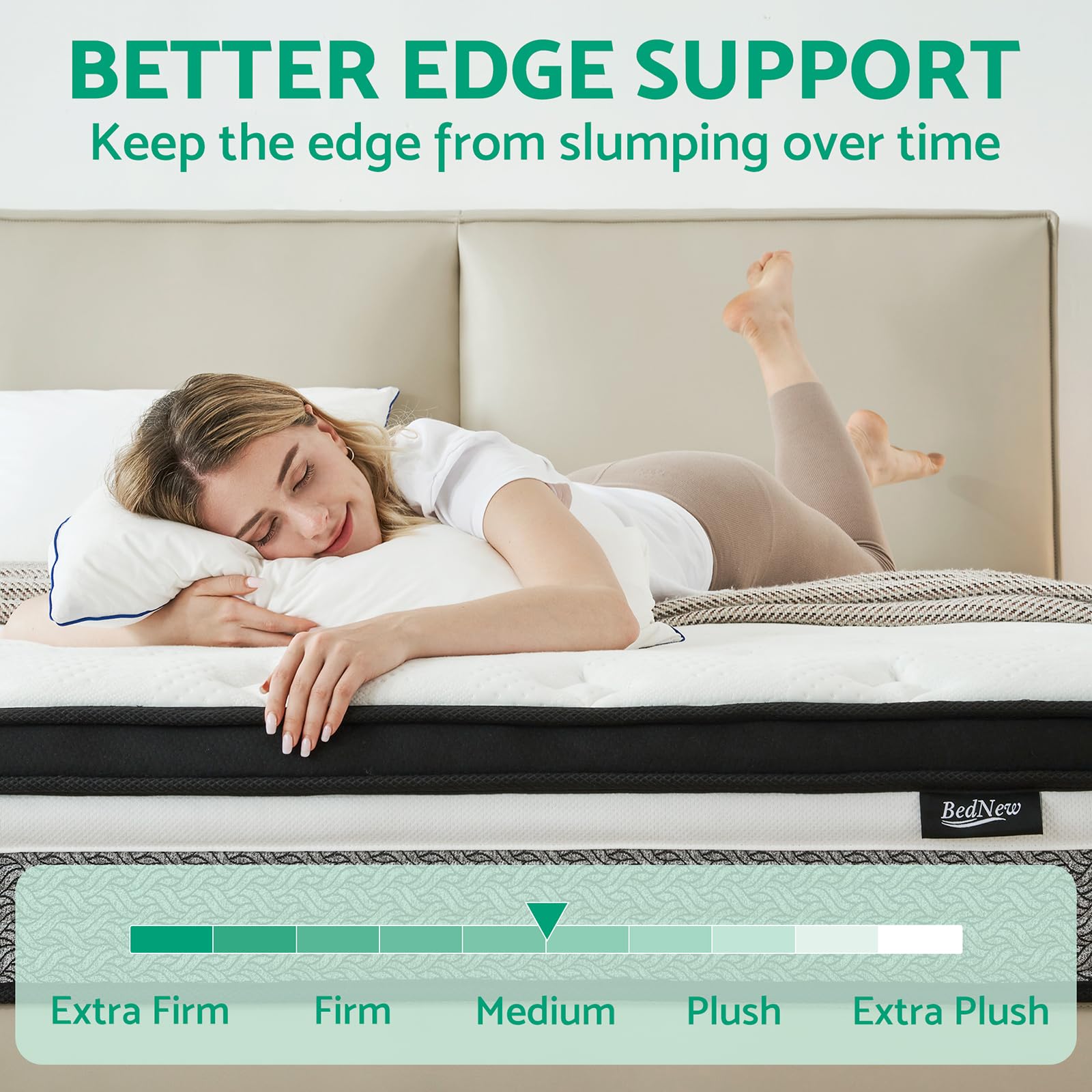 Full Mattress, 10 Inch Full Size Hybrid Mattress, Full Mattress in A Box, Memory Foam & Individually Pocket Spring for Pain Relief, Medium Firm Full Mattresses