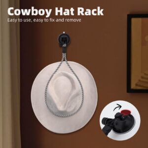 Cowboy Hat Holder, Cowboy Hat Mounts with Suction Cup, Cowboy Hat Rack for Your Vehicle, Cowboy Hat Hanger Car Accessories for Dashboard Car SUV Trucks Home Door(Grey)