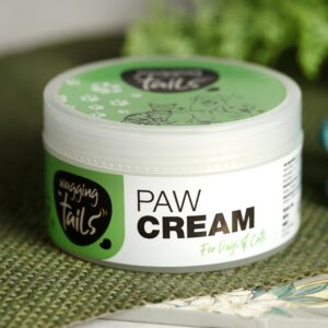 Wagging Tails Paw Cream 1.76 fl oz for Pets | Daily Use for Smoothing Damaged Skin | Heals, Repairs & Moisturizes Cracked Paw Soother Balm, Elbows & Dry, Itchy Snout of Dogs, Cats, and Puppies