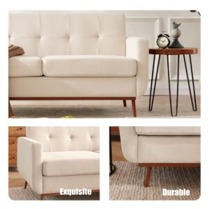 Weture 80" L Shape Couch with Extended Convertible Chaise, Comfy Sectional Couches for Living Room, 3 Seater Couch L Shaped Sofa for Small Spaces(Linen-Beige)