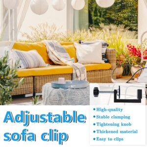 8Pcs Adjustable Patio Furniture Clips- Outdoor Sofa Rattan Furniture Clamps- Rattan Clamps Wicker Chair Fasteners- Sectional Couch Sofa Furniture Clips for Keeping Furniture Together