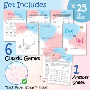 Woodamore Baby Gender Reveal Games For Guests - Fun Baby Bingo For Baby Shower Games Boy Or Girl Gender Reveal Decorations, Mommy Or Daddy, Old Wives Tales Gender Reveal Party Games, Baby Reveal Ideas