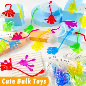 40PCS Sticky Hands for Kids Christmas Party Favor Goodie Bags Stuffers Pinata Fillers Classroom Students Prizes Stretchy Treasure Box Toys Bulk Preschool Kindergarten Graduation School for Boys Girls