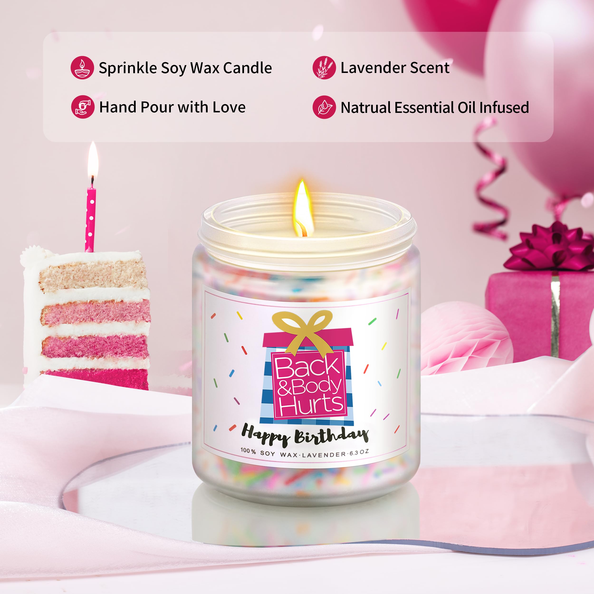 Jumway Birthday Gifts for Women Birthday Candle Gifts Funny for Women Men, Best Friend Happy Birthday Gifts for Her Him