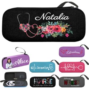 nurses week gift personalized stethoscope case custom nurse name stethoscope holder case customized name lightweight hard carrying storage bag with pocket for nurse doctor medical assistant