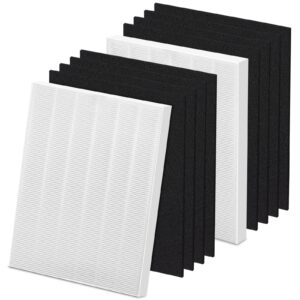 true high efficiency c535 replacement 115115 filter a compatible with winix plasmawave c535, 5300-2, 6300-2, 5300, 6300, p300, am90, 9000, 5000, 5000b, c909, 9800, 2 x filters + 8 x carbon pre-filters