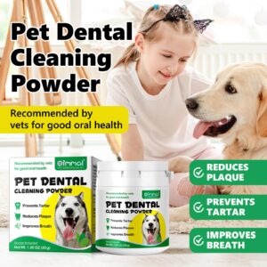 DXFFJKVG Dog Dental Powder, Dog Teeth Cleaning Powder, Dental Care for Dog Teeth Breath Freshener, Plaque & Bad Breath Off Powder Dog for Small, Medium and Large Dog, 30g