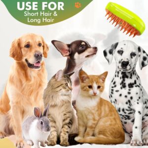 Cat Steam Brush for Shedding, Rechargable Steam Brush for Cats, 3 in 1 Steam Cat Brush, Self Cleaning Cat Grooming Brush for Massage, Pet Brush Removing Loose Hair-Cat Brush with Steam.