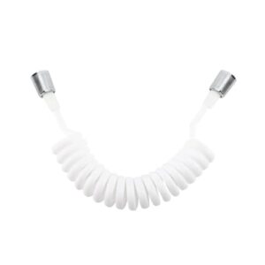 g1/2" soft bidets hose tube abs spring flexible shower hose for water plumbing toilet bidet sprayer bathroom accessories (color : white)