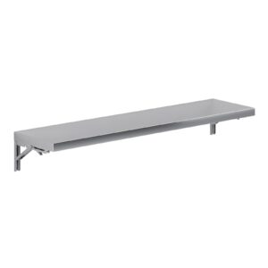 amgood stainless steel folding wall shelf | nsf certified | food truck | kitchen, restaurant, garage, laundry, utility room (48" long x 12" deep)