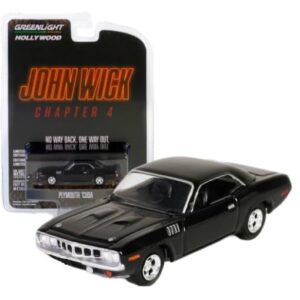 Collectibles Greenlight 62020-F Hollywood Series 41 - John Wick: Chapter 4 - Plymouth 'Cuda 1/64 Scale Diecast