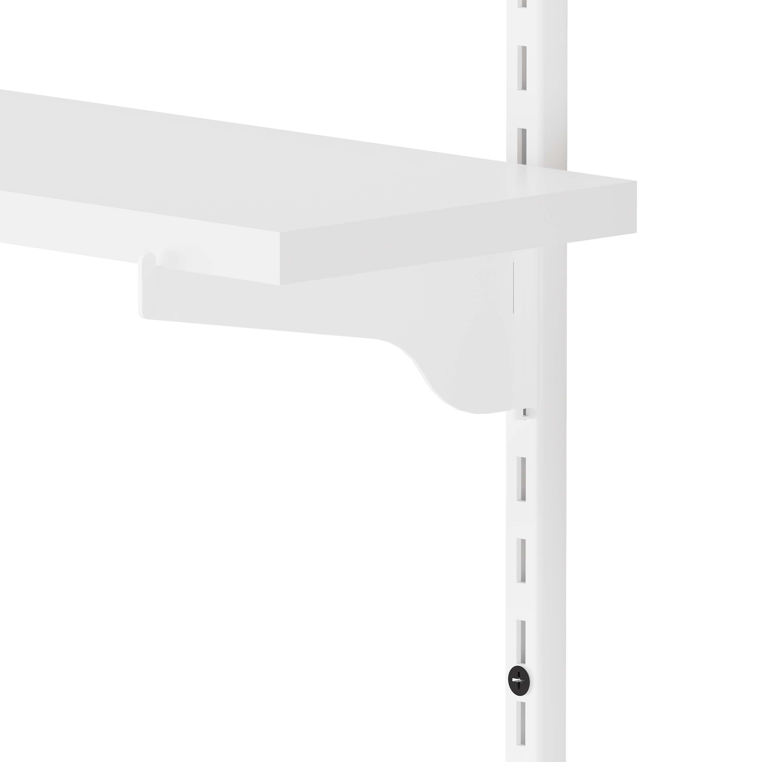 Wallniture Turin 36 inch x 6 in Floating Shelves for Wall Storage, Adjustable Shelf Brackets, Wall Book Shelf for Living Room, Adjustable Closet Shelves, Shelving Units and Storage, White, Wood