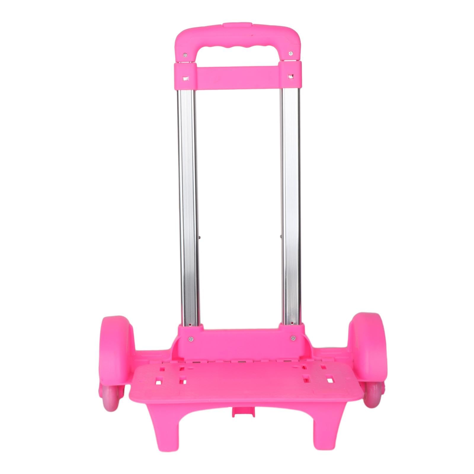 YsXoWiui Stair Climbing Cart Folding Hand Cart Aluminum Alloy Bracket Moving Cart for Outdoor, Personal, Travel, Pink