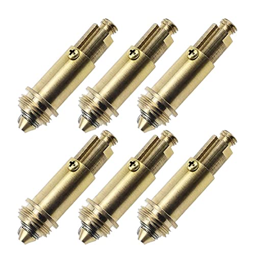 Soaying 6 PCS Sink Plug Replacement Basin Bath Waste Click Spring Brass Plug Bolt for Kitchen Sink Bath Tub Drain Stopper