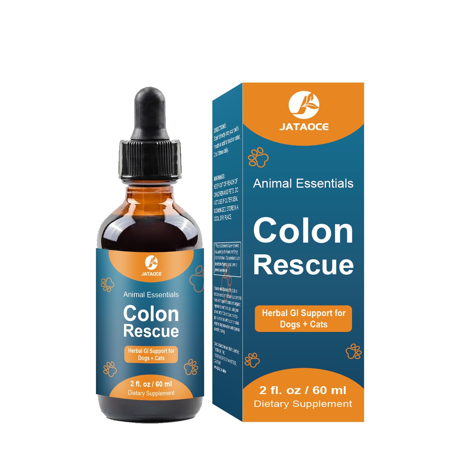 Colon Rescue Herbal Support for Dogs & Cats,100% Organic Grade Herbs, Healthy Gastrointestinal Tract,Constipation & Diarrhea and Gas Home Remedy,Digestive Gut Flora Herbal Formula for Dogs & Cats