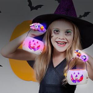 50PCS Halloween Light Up Rings, Assorted Ghost Pumpkin Flash LED Rings Toys Glow in the Dark Rings Toys for Halloween Kids Party Favors