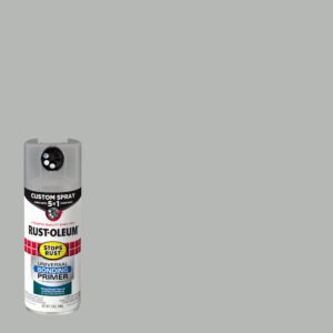 Rust-Oleum 384761 Custom Spray 5-in-1 Flat Gray Universal Bonding Primer Aerosol Spray, 12 oz., Gray