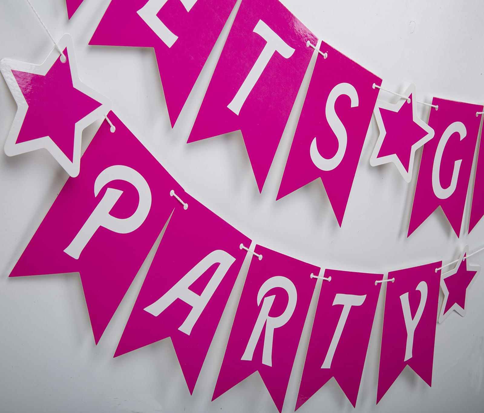 UOREND Pink Let's Go Party Banner,Pink Themed Bachelorette/Birthday/Engagement/Bridal Shower Party Decorations,Let's Go Girls Sign,Hot Pink Glitter,Makeup,Pink Doll,21st Birthday Party favors,Photo Booth Prop