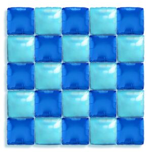 25pcs 19'' blue wall balloon light blue double sided square aluminum foil balloons for birthday party anniversary celebration graduation bachelorette party bar mitzvah party decoration supplies