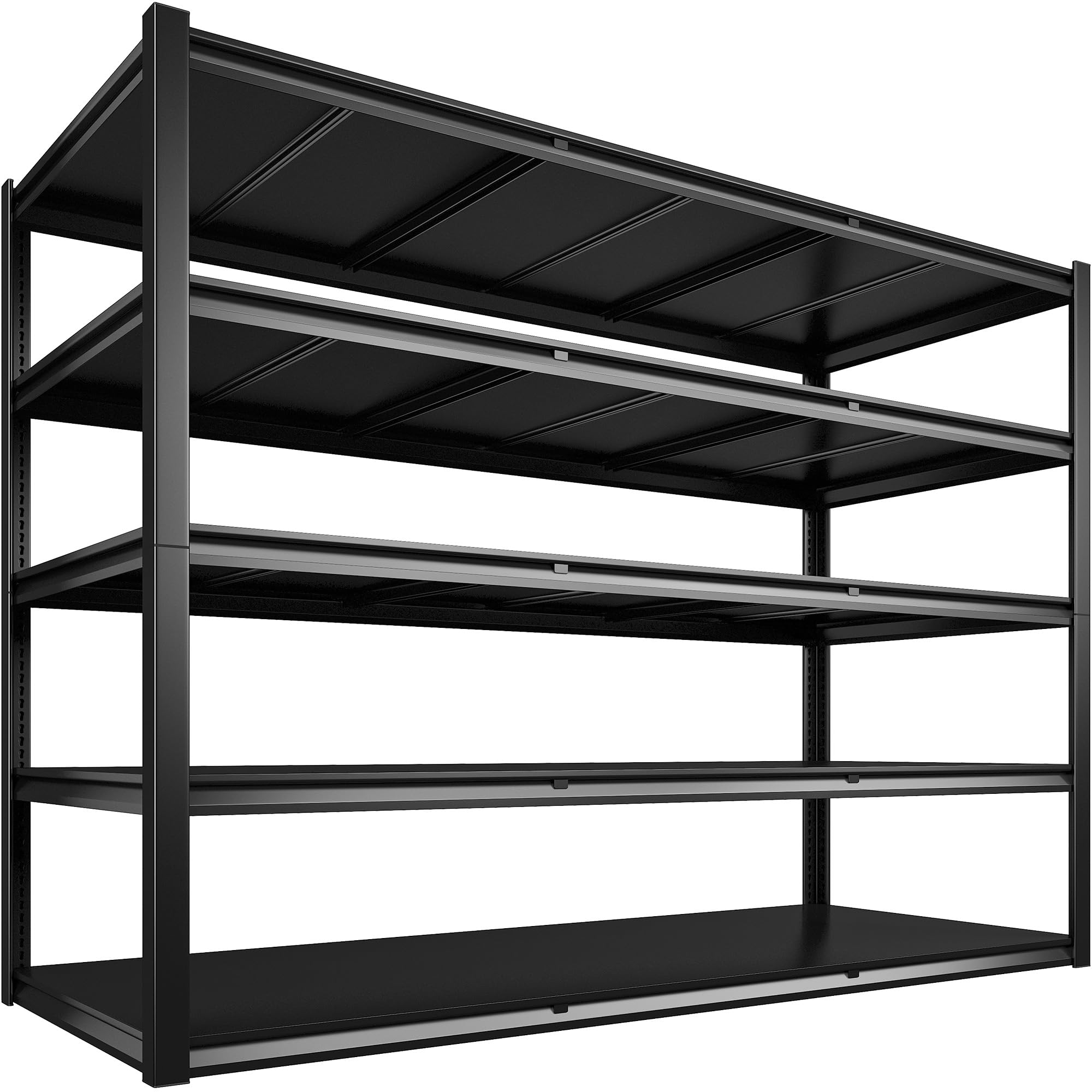 REIBII 60" W Garage Shelving 3000LBS Heavy Duty Storage Shelves, Adjustable 5 Tier Metal Shelves for Storage Rack Industrial Shelf, Garage Storage Shelving Unit, 60" W x 24" D x 72" H