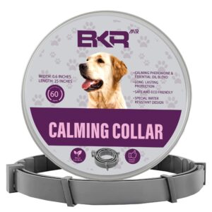 bkrmart calming collar for dogs relief anxiety stress separation anxiety relief for dogs bad behavior 25 inches size flexible adjustable pheromones calm, 1 pack