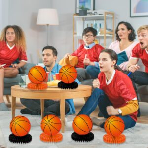 Chunnin 12Pcs Basketball Honeycomb Centerpiece Basketball Birthday Party Decoration Basketball Themed Party Table Toppers Basketball Party Table Centerpieces for Boy Sport Baby Shower Party Supplies