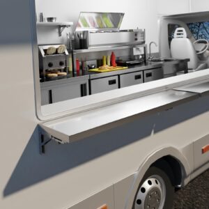 AmGood Stainless Steel Folding Wall Shelf | NSF Certified | Food Truck | Kitchen, Restaurant, Garage, Laundry, Utility Room (48" Long X 12" Deep)