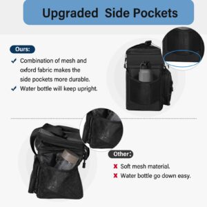 TENKIST Lunch Box Cooler Bag - Tactical Insulated Lunchbox for Men - Large Lunch Pail Lunch Kit for Adults Work Outdoor Shifts Trips Black 16L