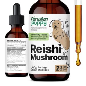 reishi mushroom drops for dogs - immune support supplement - red reishi mushroom liquid drops for canine immune support - reishi mushroom supplement for pets - dog food supplements for immunity - 2 oz