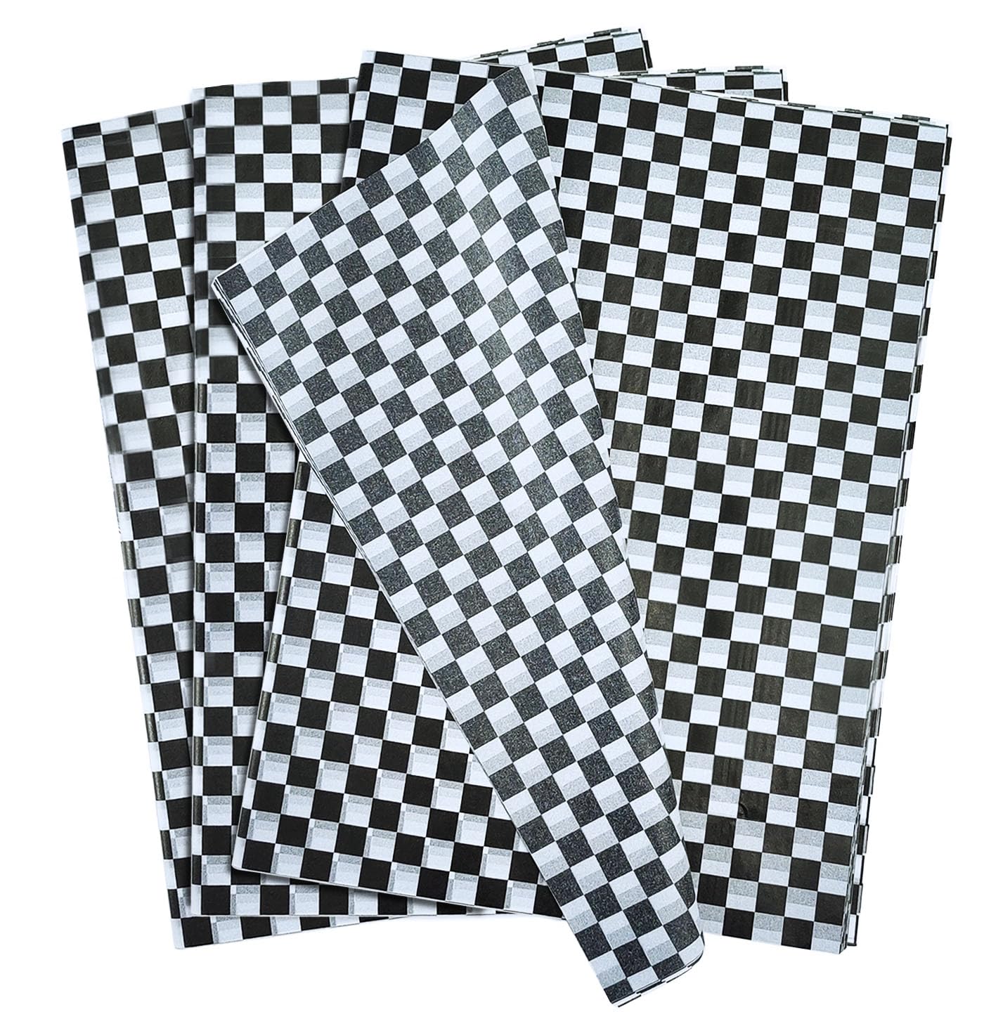 MUNILAIL 100 Sheets Checkered Tissue Paper 14 x 20 Inches Black and White Tissue Paper for Gift Bags Bulk Race Car Wrapping Paper Gift Paper Tissue for Birthday Gift Packing Crafts