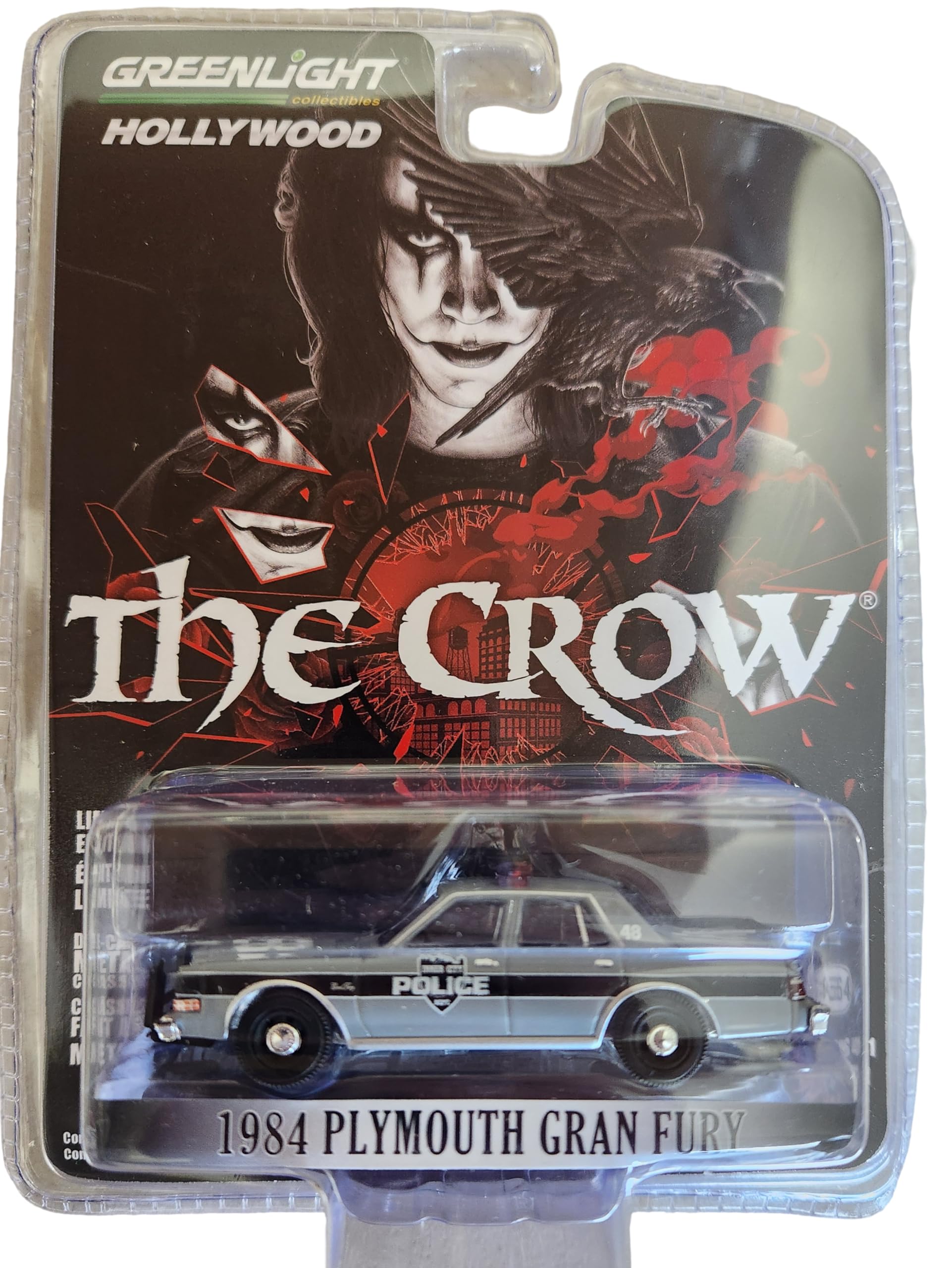 Collectibles Greenlight 62020-E Hollywood Series 41 - The Crow - 1984 Plymouth Gran Fury - Inner City Police Department 1/64 Scale Diecast