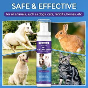 WEALLIN Hot Spot Itch Relief Spray for Dogs & Cats, Hot Spot Treatment for Dogs Itch Relief Spray for Dogs, Pet Treatment Spray for Itchy, Irritated Skin, Allergy, Rashes, Wound Care(8.12 Fl Oz)