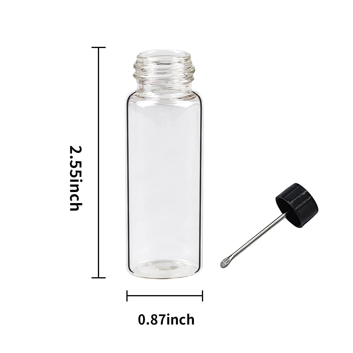 AKIRAMERUNA - 4 Pack Mini Leak-Proof Kitchen Spice Dispenser Glass Storage Bottle for Outdoor Camping Trips Travel