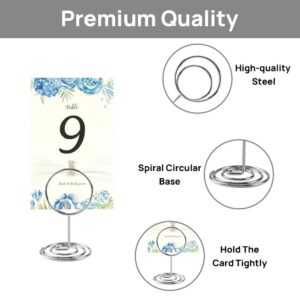 FGY 20PCS Table Number Holders, 2 Inch Place Card Holders, Mini Table Number Stands, Picture Memo Photo Holders for Table, Table Sign Holders for Centerpieces Wedding Party Graduation Reception,Silver