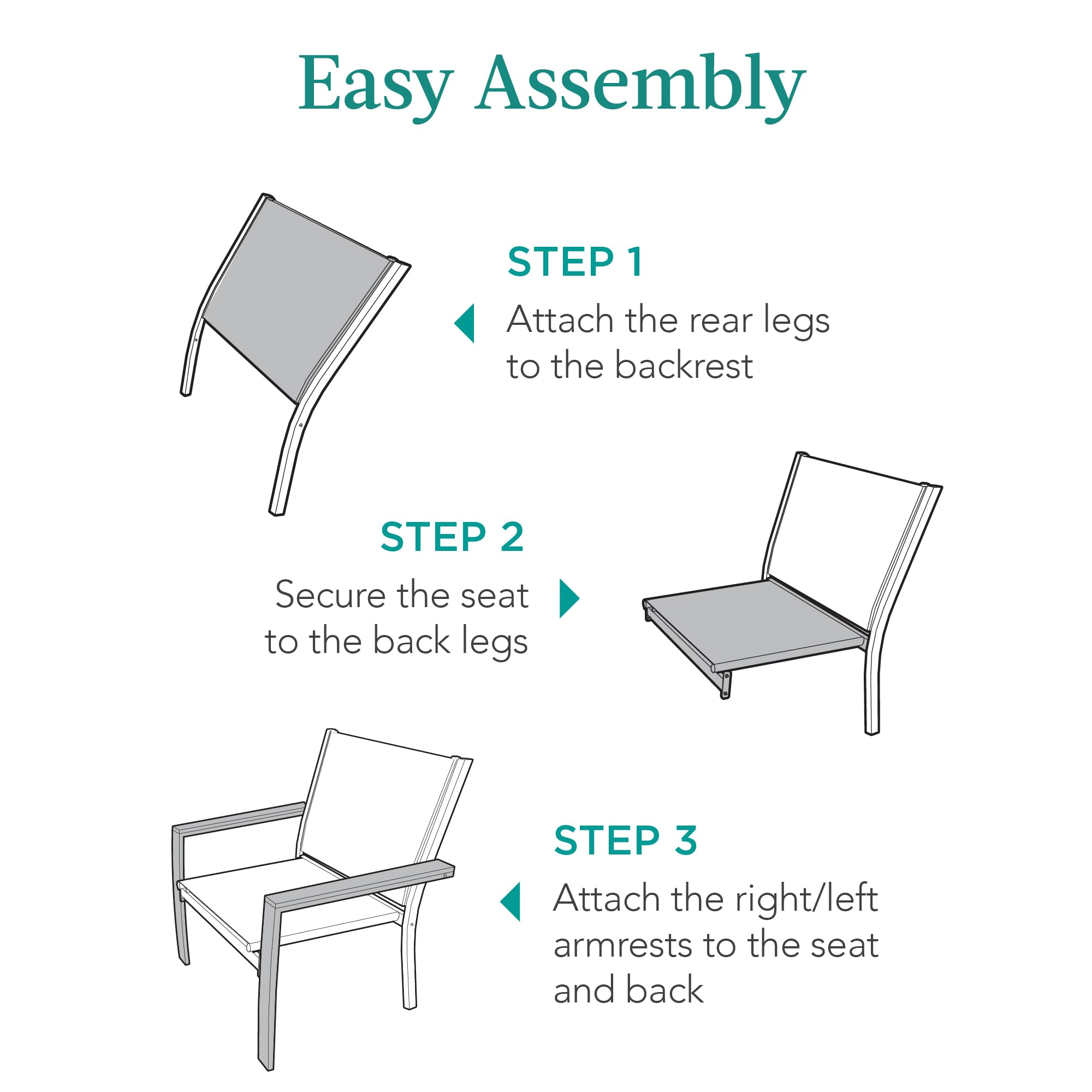 Best Choice Products Set of 2 Stackable Outdoor Textilene Chairs, All-Weather Conversation Dining Accent Furniture w/Armrests - Taupe/Charcoal