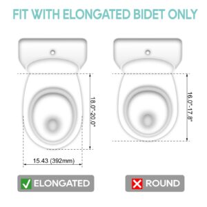 DELUXE LIVING Smart Bidet Toilet Seat with Wireless Remote and Side Panel, Multiple Cleaning Modes, Adjustable Heated Seat, Warm Water and Air Dryer, LED Night light, Fits Elongated Toilets