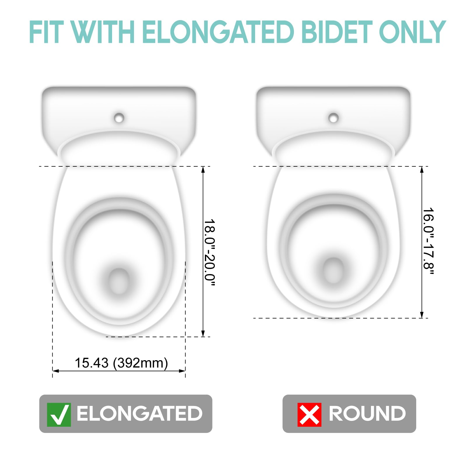 DELUXE LIVING Smart Bidet Toilet Seat with Wireless Remote and Side Panel, Multiple Cleaning Modes, Adjustable Heated Seat, Warm Water and Air Dryer, LED Night light, Fits Elongated Toilets