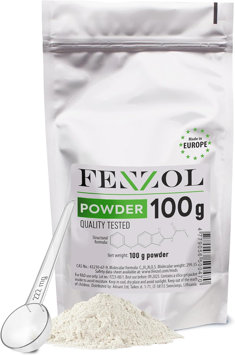 FENZOL 100 | g | (3.5oz) | Fen Powder | 222 | mg Spoon Inside | >99%