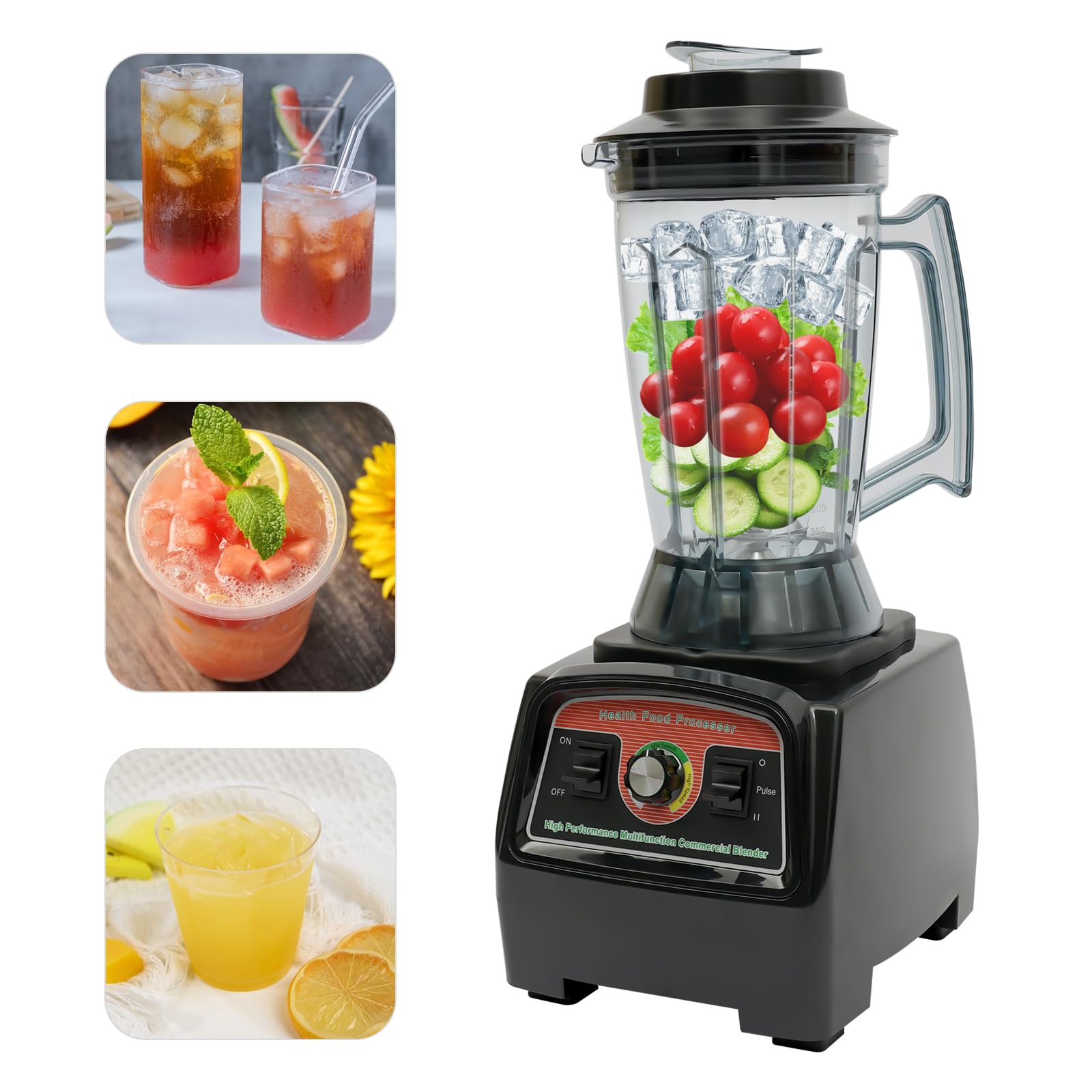 Commercial High Speed Blender Juicer 2800W, High Powered Professional Blender and Food Processor For Smoothies, Blending Ice Cream, Frozen Dessert, Shakes and Smoothies Maker