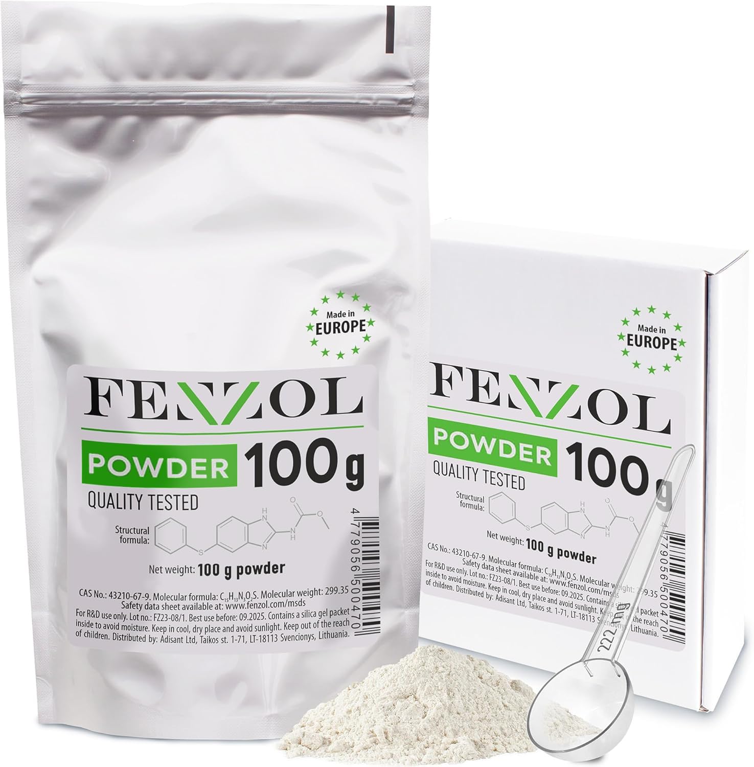 FENZOL 100 | g | (3.5oz) | Fen Powder | 222 | mg Spoon Inside | >99%