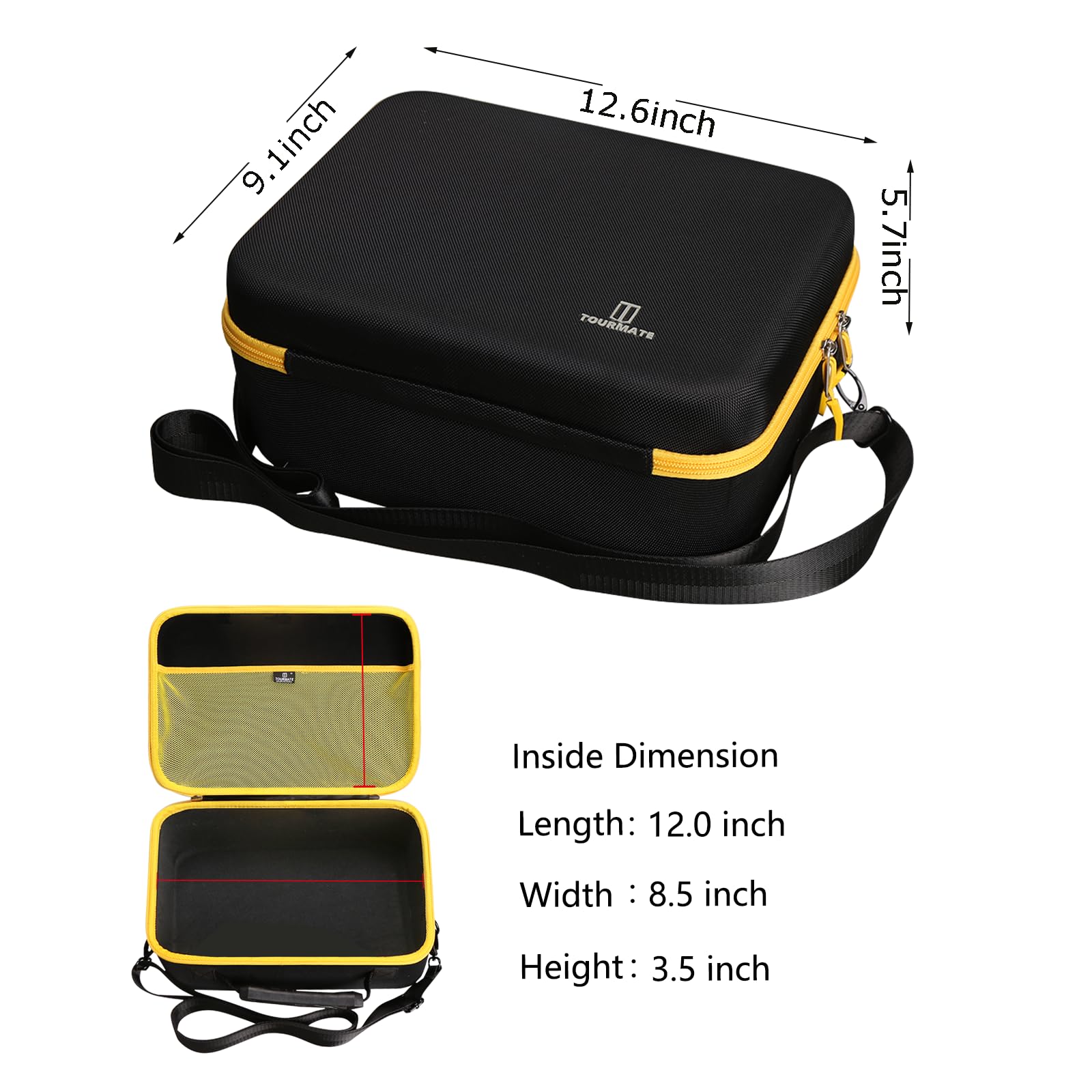 Tourmate Hard Storage Case for AstroAI Tire Inflator Portable - Air Compressor Pump 150PSI 12V DC/110V AC,Portable EVA Case(Only Case)