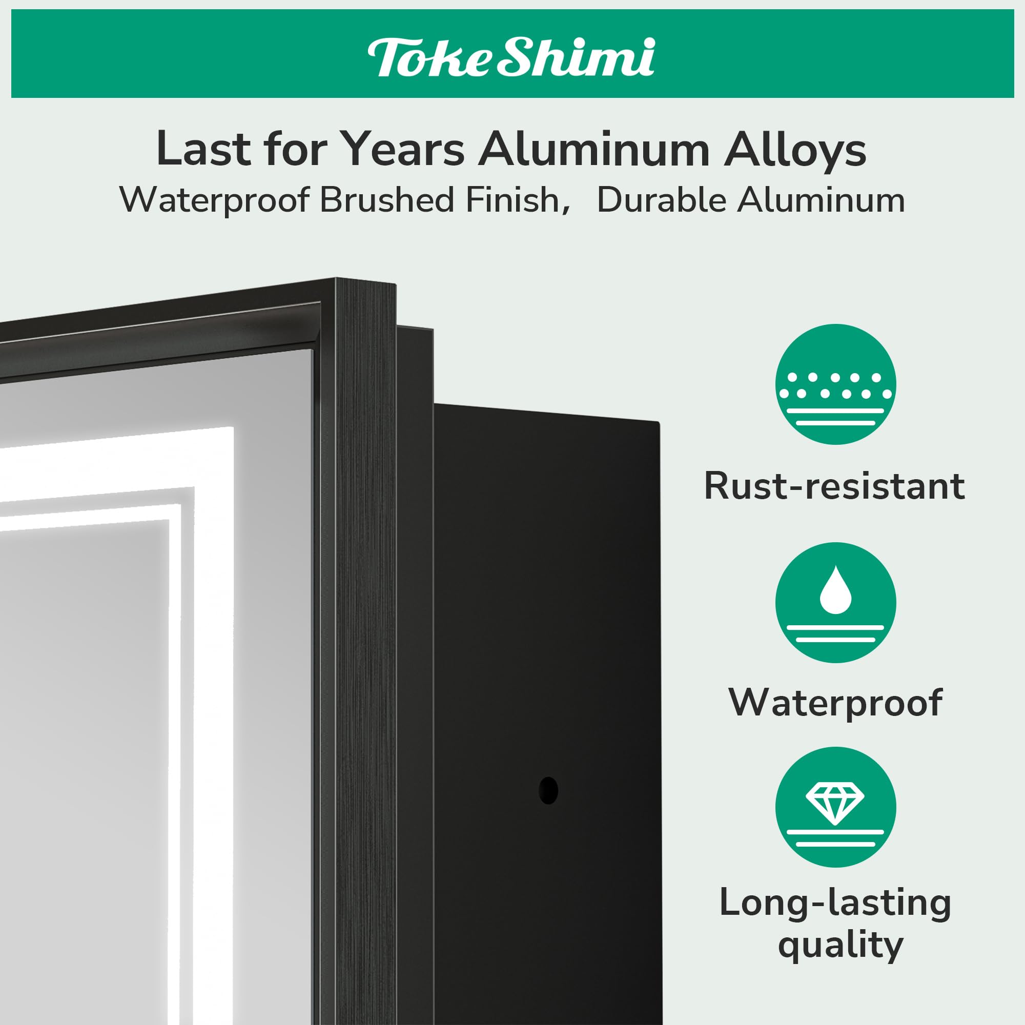 TokeShimi 24x30 Recessed Medicine Cabinet with Lights Mirror, 3-Color Stepless Dimmable LED Mirror Medicine Cabinet Defog, in Wall Medicine Cabinet with 2 Electrical Outlets