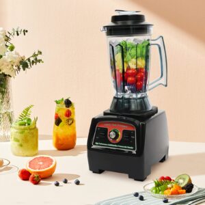 commercial high speed blender juicer 2800w, high powered professional blender and food processor for smoothies, blending ice cream, frozen dessert, shakes and smoothies maker